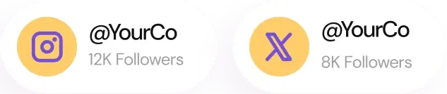 X and instagram logos
